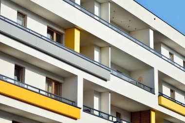 Yeni bir modern apartman detay