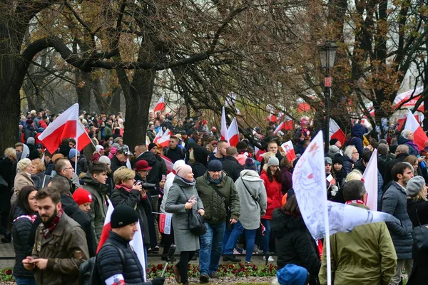 Варшава Poland Листопада 2018 День Незалежності Польщі Вшанували Пам Ять — стокове фото