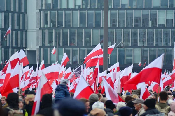 Варшава Poland Листопада 2018 День Незалежності Польщі Вшанували Пам Ять — стокове фото