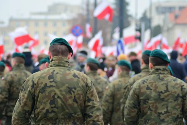 Warsaw Poland November 2018 Poland Independence Day Commemorates Country Regained — Stock Photo, Image