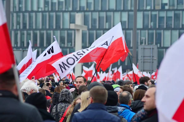 Варшава Poland Листопада 2018 День Незалежності Польщі Вшанували Пам Ять — стокове фото