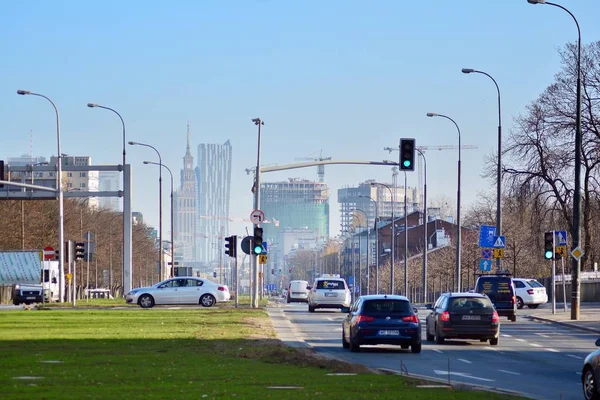 Warschau Polen November 2018 Bau Des Warschauer Drehkreuzes Das Warschauer — Stockfoto