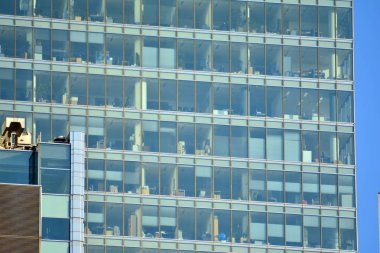 Modern cam gökdelen, cam duvar soyut tekstürlü dış görünümünü