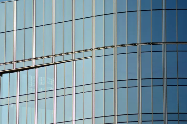 Nézd Modern Üveg Felhőkarcoló Külső Üveg Fal Absztrakt Textúra — Stock Fotó
