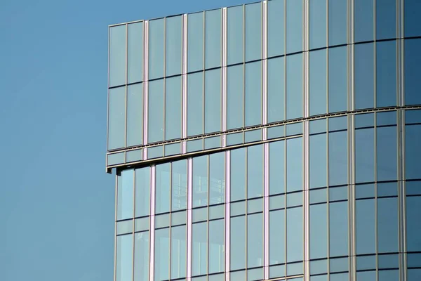 Vista Arranha Céu Vidro Moderno Exterior Parede Vidro Com Textura — Fotografia de Stock