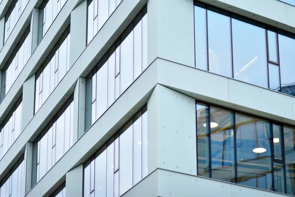 Fragmento Fachada Moderno Edificio Oficinas Exterior Pared Cristal Con Textura — Foto de Stock