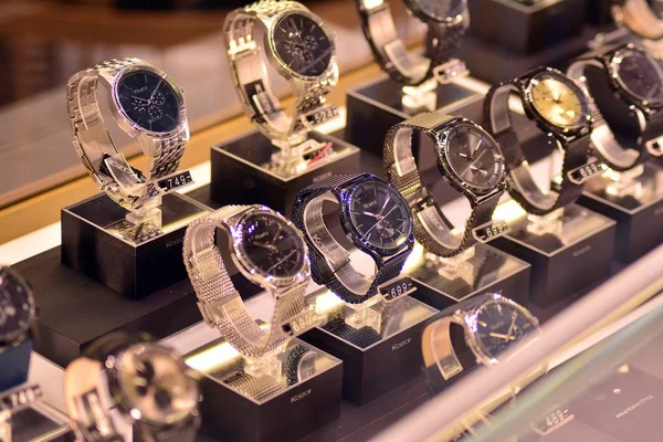 Warsaw Poland December 2018 Luxury Watches Detail Kazar Store — Stock Photo, Image