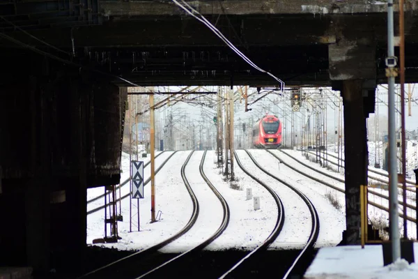 Varsovia Polonia Enero 2019 Tren Urbano 35We Producido Por Newag — Foto de Stock