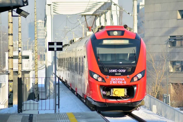 Warschau Polen Januar 2019 35We City Train Hergestellt Von Newag — Stockfoto