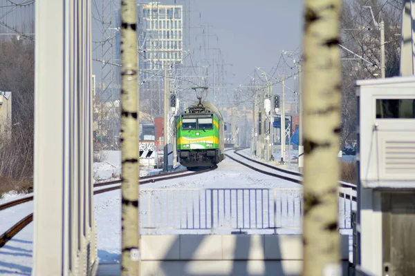 Varsavia Polonia Gennaio 2019 Bombardier Traxx Eu47 City Train Prodotto — Foto Stock