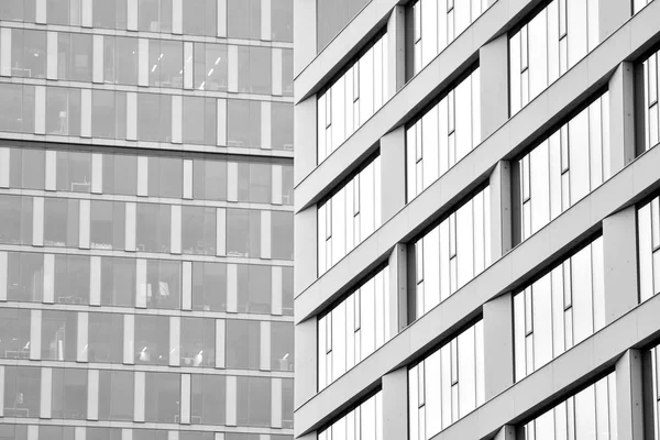 Fragment Façade Immeuble Bureaux Moderne Extérieur Paroi Verre Avec Une — Photo