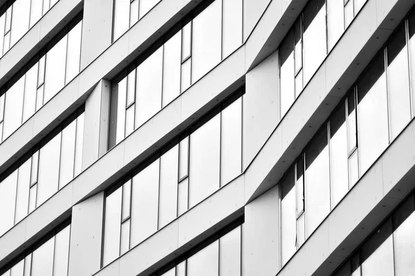 Fragment Façade Immeuble Bureaux Moderne Extérieur Paroi Verre Avec Une — Photo