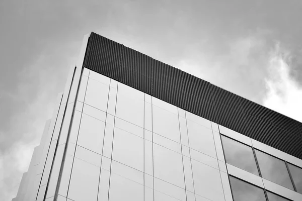 Facade Fragment Modern Office Building Exterior Glass Wall Abstract Texture — Stock Photo, Image