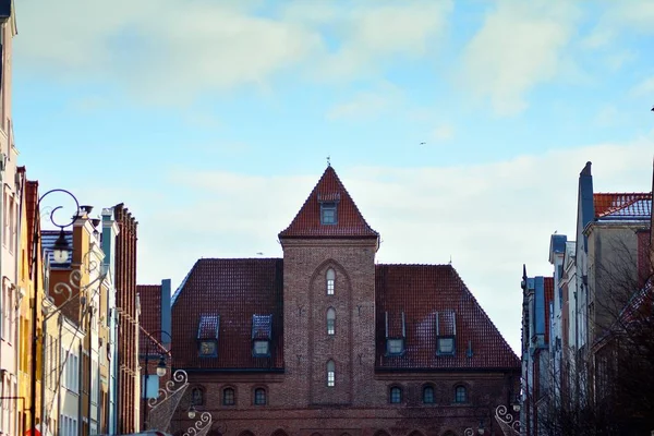 Gdansk Polen Januari 2019 Gamla Stan Gatan Staden Gdansk — Stockfoto