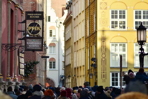 Gdansk Polônia Janeiro 2019 Rua Cidade Velha Cidade Gdansk — Fotografia de Stock