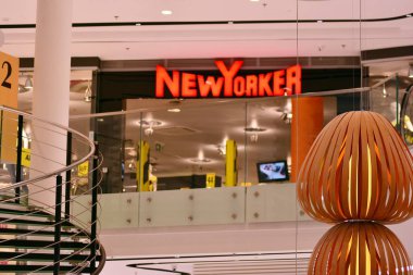 Gdansk, Poland .19 January 2019. Sign New Yorker.Company signboard  New Yorker.