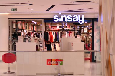 Gdansk, Poland .19 January 2019. Sign Sinsay. Company signboard Sinsay.