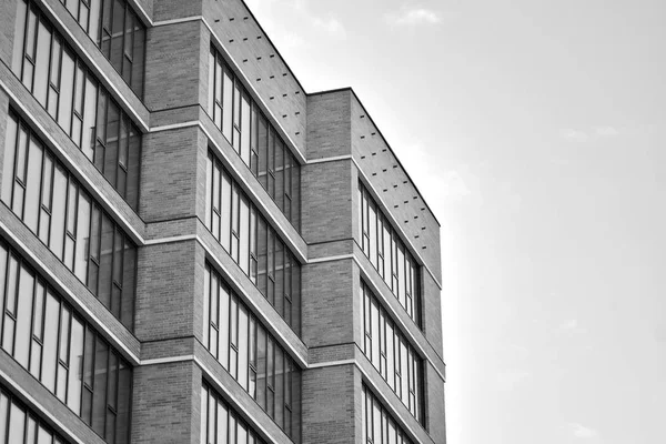 Facade Fragment Modern Office Building Exterior Glass Wall Abstract Texture — Stock Photo, Image