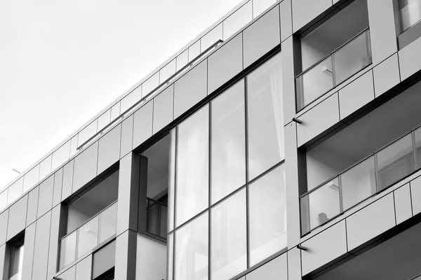 Immeubles Modernes Par Une Journée Ensoleillée Avec Ciel Bleu Façade — Photo