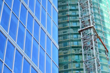 Ayrıntı görünümü gökdelen inşaat