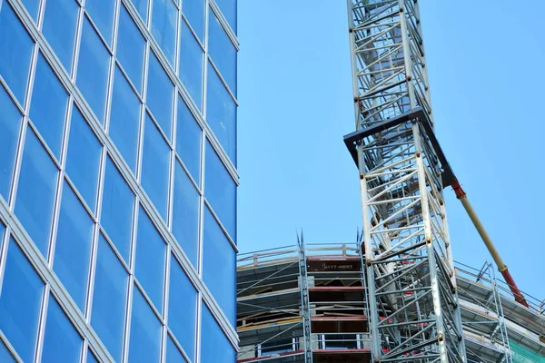 Grúa Adosada Edificio — Foto de Stock