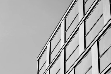 Modern Avrupa Konut Apartman. Siyah ve beyaz.