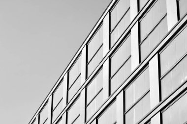Modern Avrupa Konut Apartman. Siyah ve beyaz.