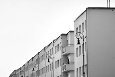 Eski evin cephe. Siyah ve beyaz