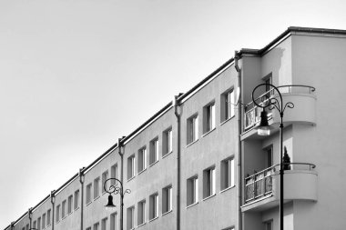 Eski evin cephe. Siyah ve beyaz