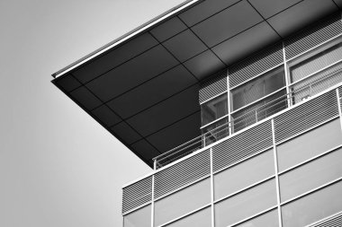 Modern kurumsal mimari - iş ve başarı kavramı. Siyah ve beyaz.