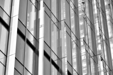 Modern kurumsal mimari - iş ve başarı kavramı. Siyah ve beyaz.