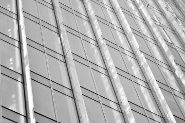 Modern kurumsal mimari - iş ve başarı kavramı. Siyah ve beyaz.