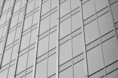 Modern kurumsal mimari - iş ve başarı kavramı. Siyah ve beyaz.