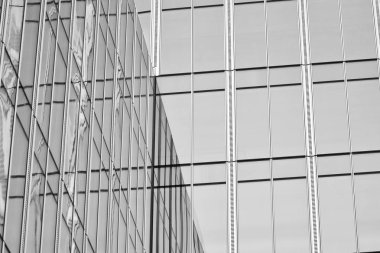 Modern kurumsal mimari - iş ve başarı kavramı. Siyah ve beyaz.