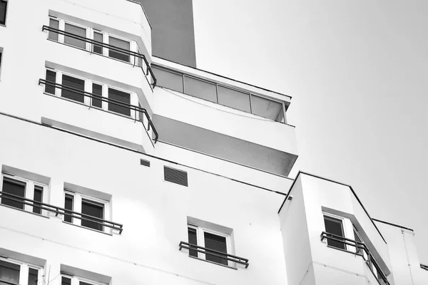 Moderne Europese Residentieel Appartement Gebouw Zwart Wit — Stockfoto