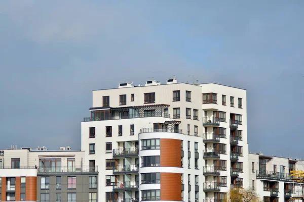 Complexo Moderno Edifícios Residenciais Apartamentos — Fotografia de Stock
