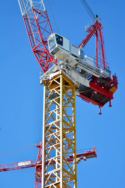 Warsaw Poland February 2019 Tower Crane Liebherr 315 Construction Site — Stock Photo, Image