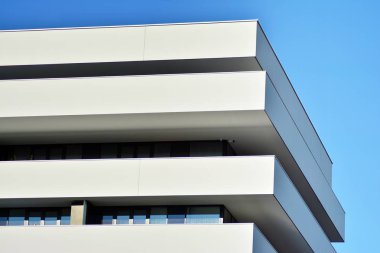 Apartman fütüristik mimarisi. Modern konut mimarisi