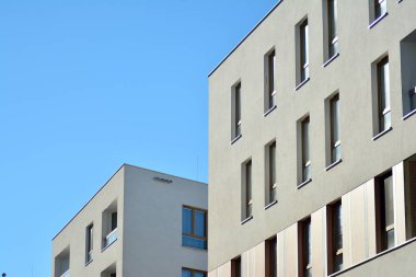 Apartman fütüristik mimarisi. Modern konut mimarisi