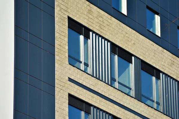 Fragmento Novo Edifício Centro Negócios — Fotografia de Stock