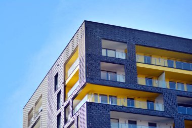 Apartman fütüristik mimarisi. Modern konut mimarisi