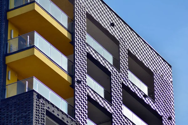 Futuristische Architectuur Van Appartementengebouw Moderne Woonwijk Architectuur — Stockfoto