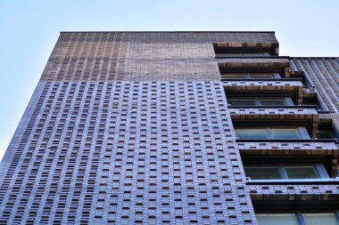 Apartman fütüristik mimarisi. Modern konut mimarisi
