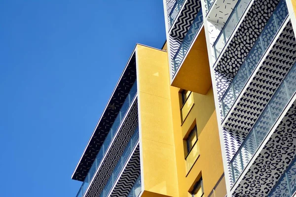 Futuristische Architectuur Van Appartementengebouw Moderne Woonwijk Architectuur — Stockfoto
