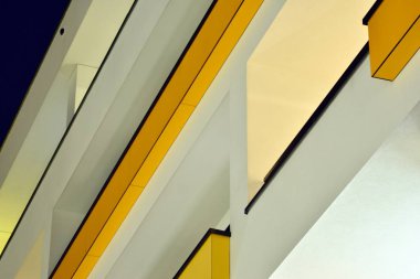 gece apartmanın dış 