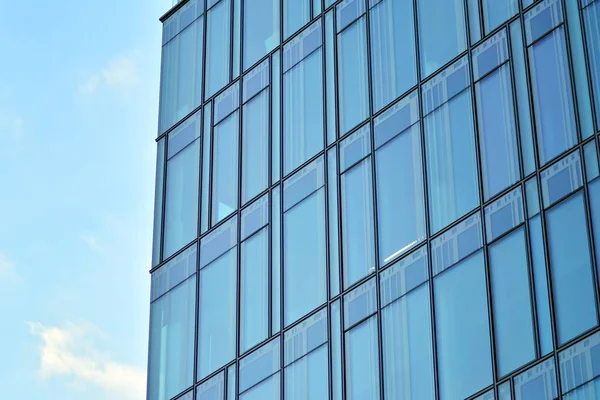 Blue Clean Glass Wall Modern Office Building — Stock Photo, Image