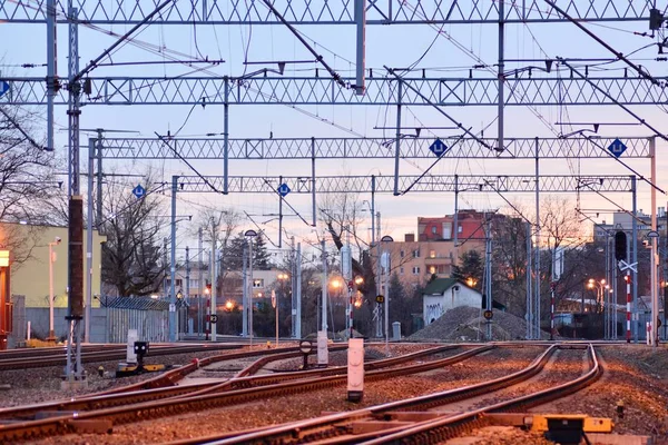 Mylące Torów Nocy — Zdjęcie stockowe