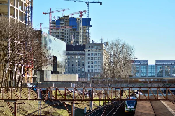 Warszawa Polska Marca 2019 Budowa Budynku Biurowego Varso Miejsce — Zdjęcie stockowe
