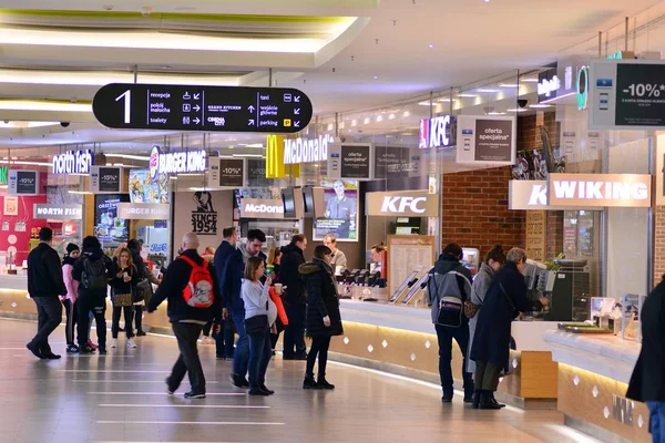 Varsóvia Polónia Março 2019 Zona Restaurantes Shopping Center Arkadia Arkadia — Fotografia de Stock