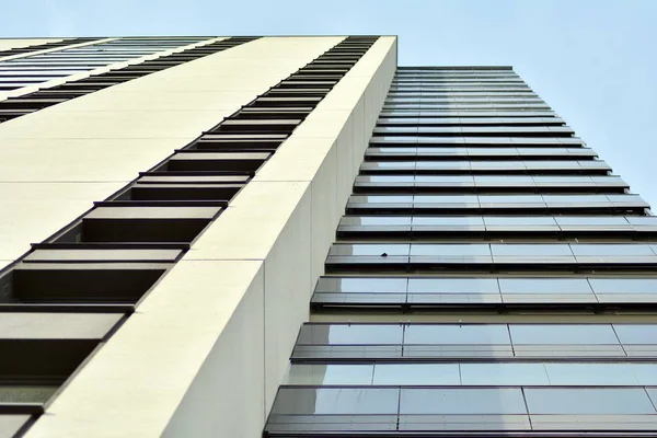 Met Meerdere Artikelen Nieuw Modern Appartement Gebouw Stijlvolle Living Blok — Stockfoto